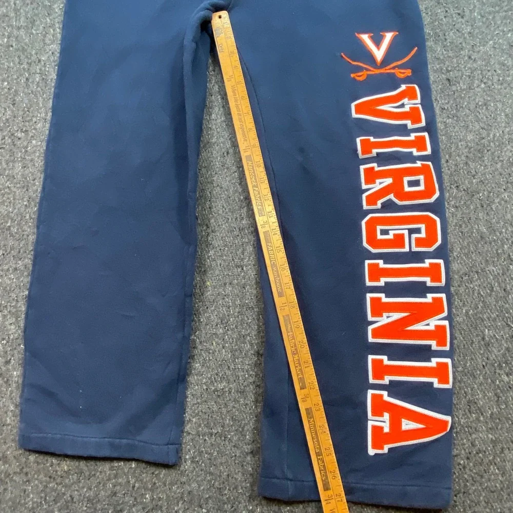 Jansport Virginia Sweatpants Sz M Mens Navy Blue Collegiate Graphic Joggers TW42
